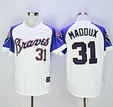 Atlanta Braves #31 Greg Maddux White Mitchell And Ness 1973 Throwback Stitched Baseball Jersey Sanguo,baseball caps,new era cap wholesale,wholesale hats